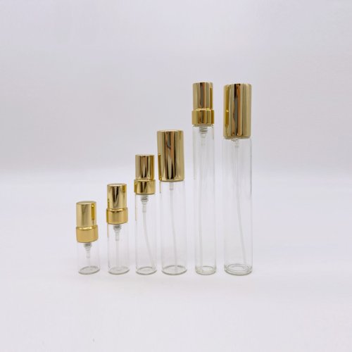 2ML/3ML/5ML/10ML/15ML Clear Round  Aluminum Mist Spray Pump Perfume Bottle