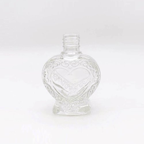 17ML new design ornate heart-shaped nail/gel polish bottle