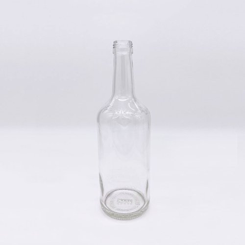 750ML Clear Glass Whiskey Gin Rum Bottle