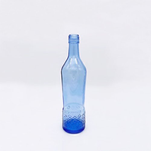 500ML Blue Glass Bottle for Fruit Juice and Vodka