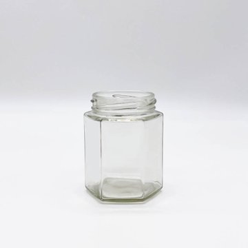 glass hexagon jars,honey glass jars,canning food storage jar,hexagon ...