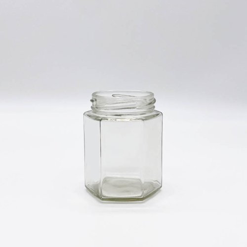 190ML Hexagonal Honey Bee Bottles Mini Honey Glass Jars With Lids for Honey