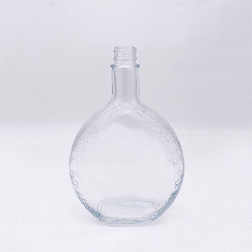 500ML Empty High Quality Glass Wine Bottles Decoration Xo Flat Fancy Liquor Bottles