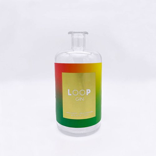750ML Pharmaceutical Gin Loop Glass Bottle with GPI 18.5 finish