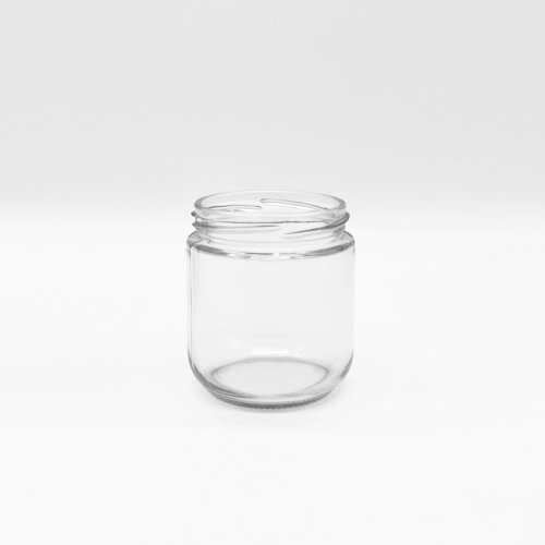 250ML Short Cylinder Twist Finish Glass Jar