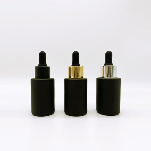 30ML Matte Black dropper bottle
