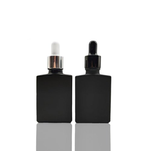 30ML matte black dropper bottle